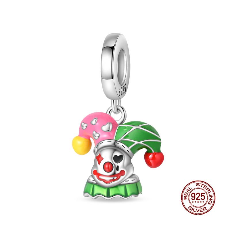 New In Original Charms Copper Clown Series Mask Pendant Charms Fits 3Mm Original Bracelet Women Diy Jewelry Gifts