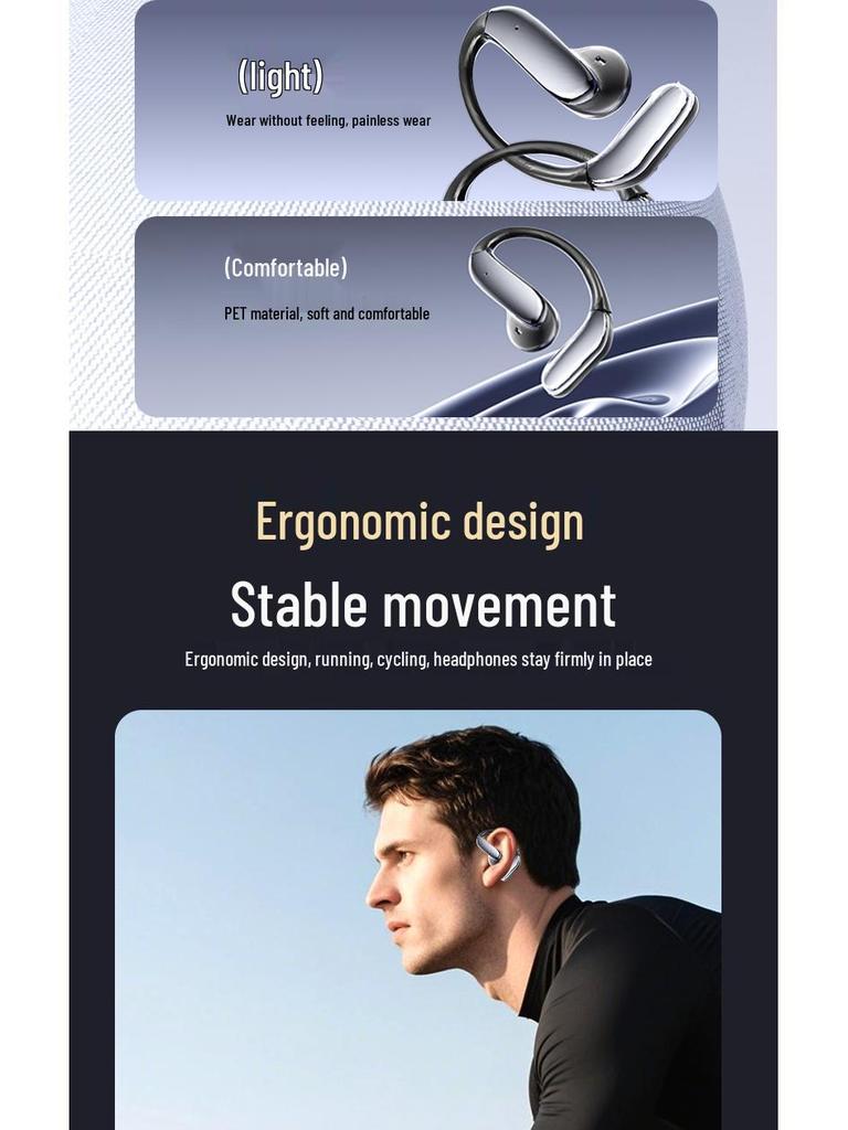 AI Smart Bluetooth Earbuds: Wireless Sports Earphones with Air Conduction & Long Battery Life