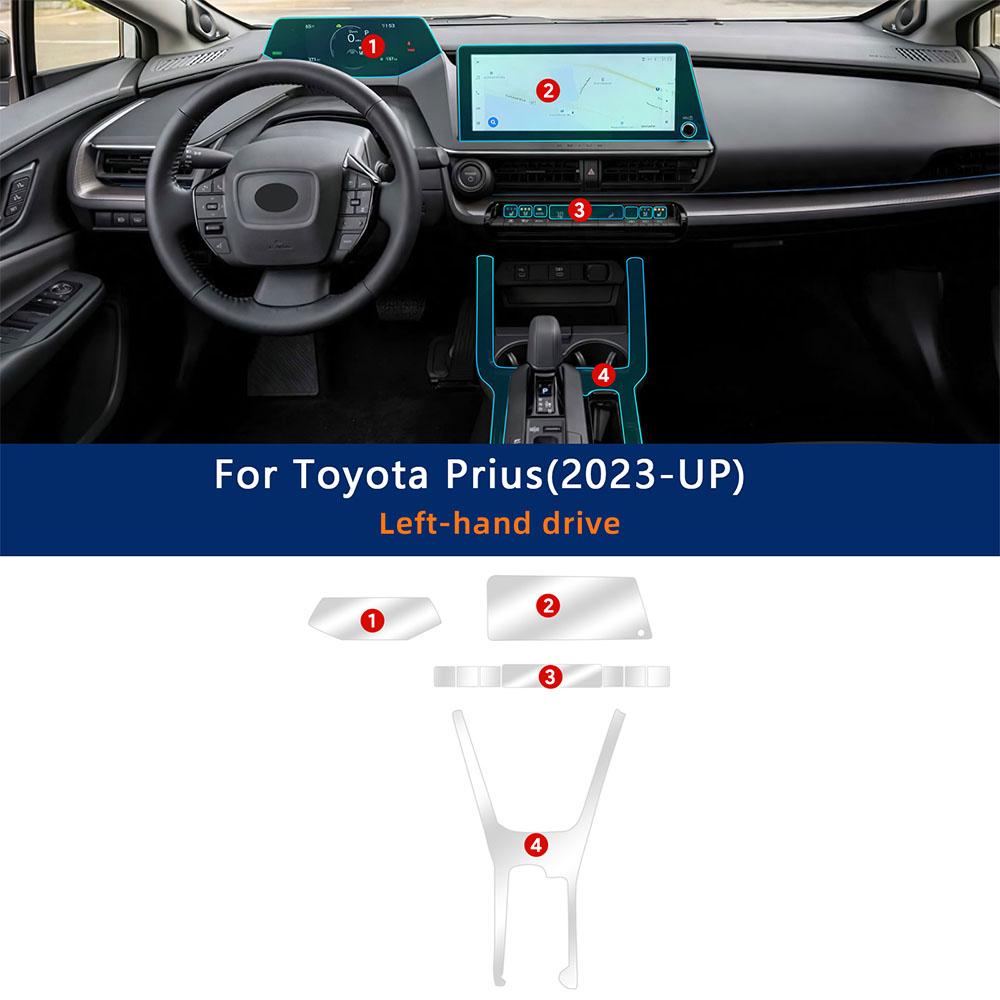 Car Interior TPU Protector Anti-scratch Film For Toyota Prius -2025 Protective Transparent Anti-tear Stickers Accessories LHD