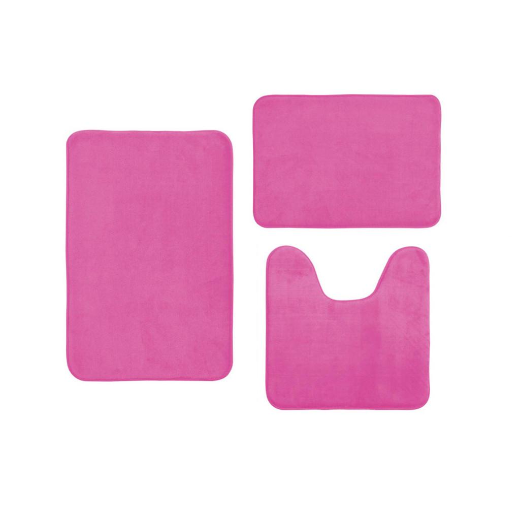 Korálový sametová paměťová pěna rohožka do koupelny savá ne-koberec 3 ks/sada