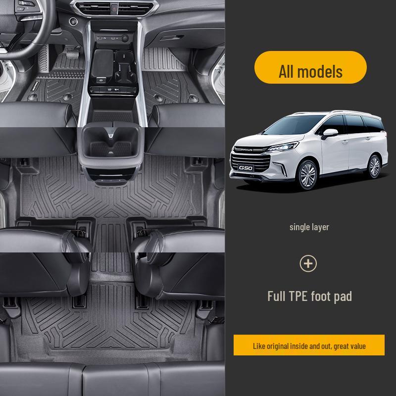 

SAIC Maxus G50 Floor Mats (2018-2024), Full Coverage, TPE, 7-Seater G50Plus 2019-2024 Fuel 7-seater 2-2-3