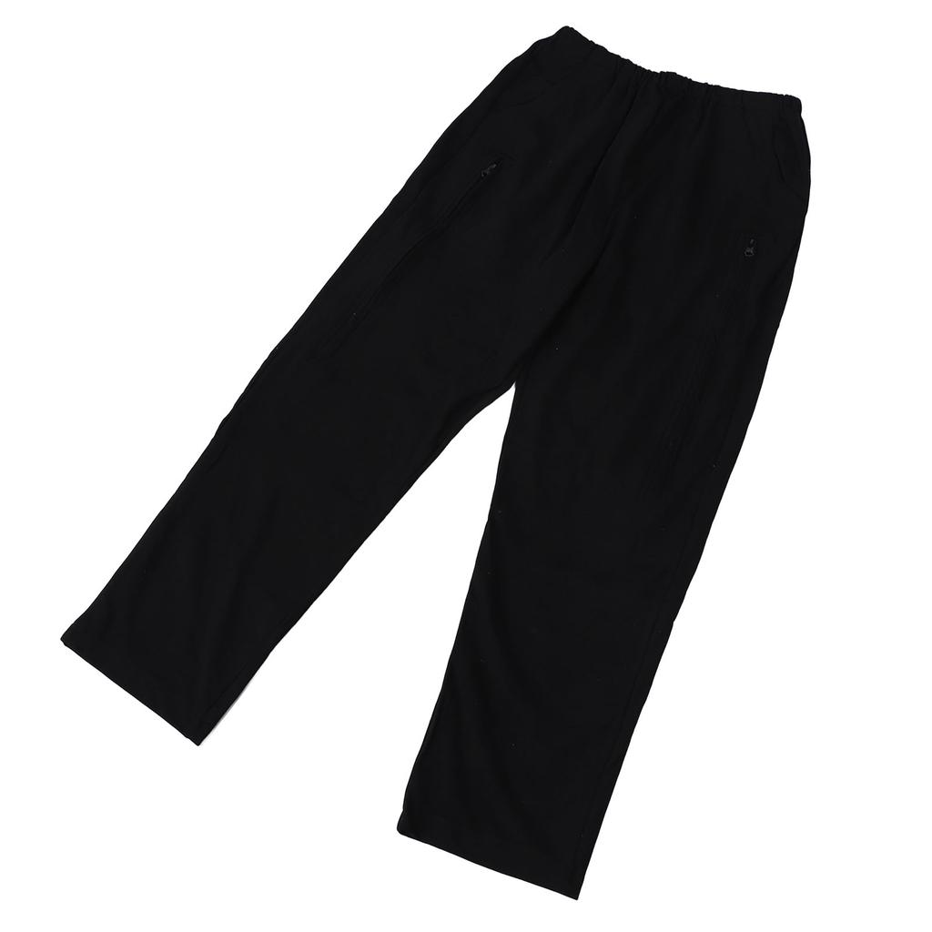 Elderly Urine Bag Pants 2 Sides Inner Pockets Long Cystostomy Pants for 2000ml Urine Bag Black XL