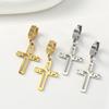 Cazador Punk Jesus Cross Drop Earrings for Men Women Christian Religious Stainless Steel Earrings Jewelry Mother's Day Gift