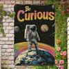 Astronaut Weltraum Metallschild  x Zoll Kreative Eisen-Wandkunst Weltraum-Dekoration für Kinderzimmer Spielzimmer Küche Garage