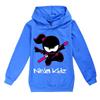 Children's long-sleeved cartoon print hooded sweatshirt