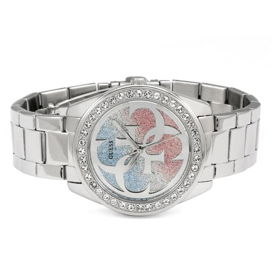 Guess G Twist Pırlantalı Gümüş Kadran Gümüş Çelik Kordonlu Mekanik Kadın Saati - W1201L1