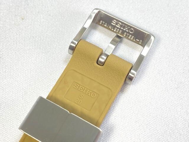 R03L013J0 SEIKO Prospex 20mm Genuine Silicone Band Beige for via SBDY089/4R35-04R0 (Ships Nekoposu)