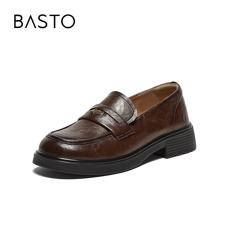 BASTO Leder Damen Plateau-Single-Schuhe
