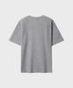 LEIRE Waffle Henley Neck Semi-Crop T-Shirt [Gray]