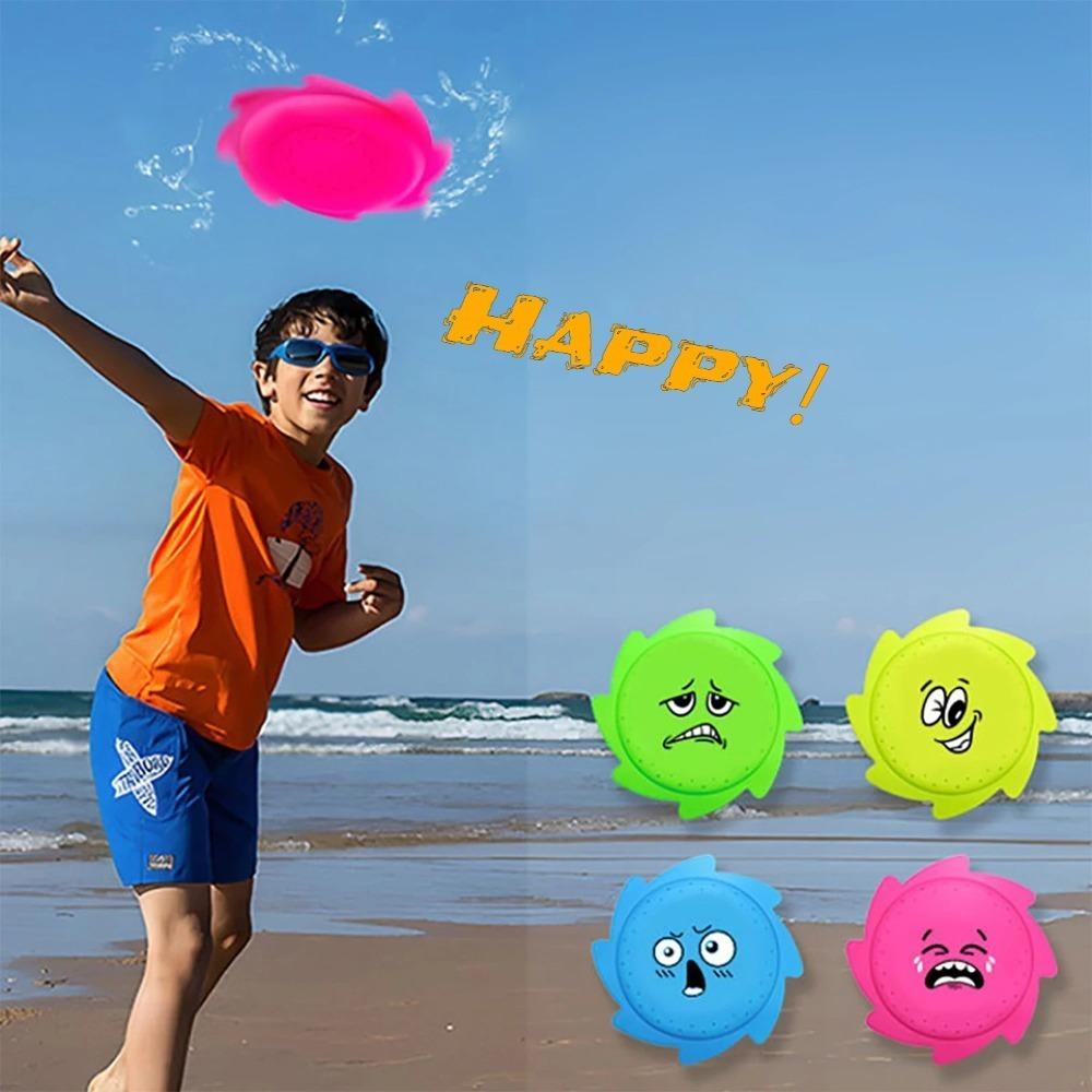 Summer Water Play Toy, Absorbent Sponge Flying Saucer, Outdoor Parent-Child Game for Beach & Pool