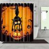 Happy Halloween Witch Pumpkin Decorative Shower Curtain Fabric Waterproof Polyester 180X180Cm For Bathroom Curtain