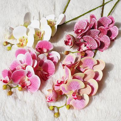 1Pc Artificial Flower Butterfly Orchid Bendable Garden DIY Party Wedding Decor Christmas Ornament