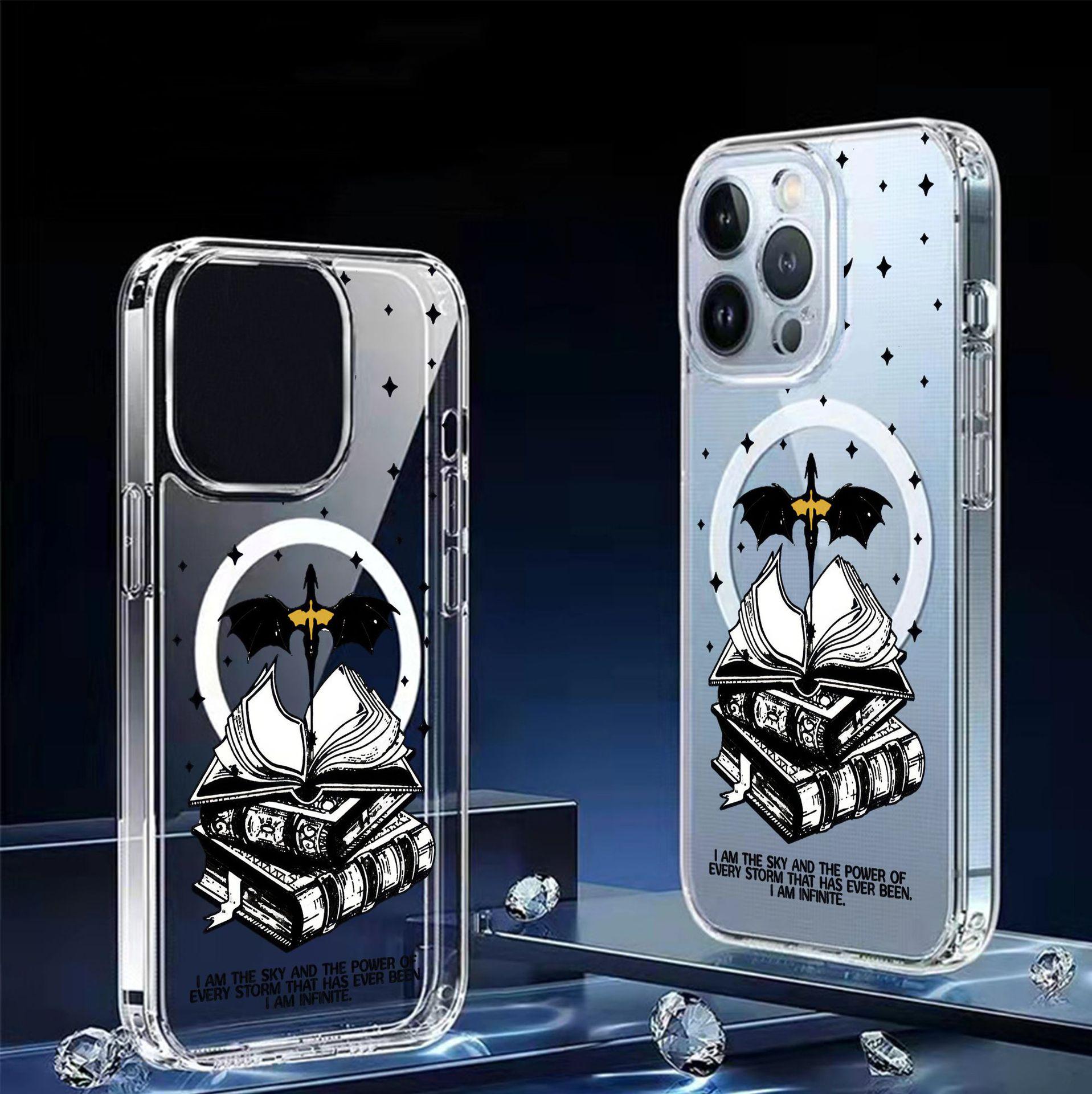 Прозрачный магнитный чехол-книжка для iPhone 15/16/17 Pro Max с полным покрытием iPhone 14