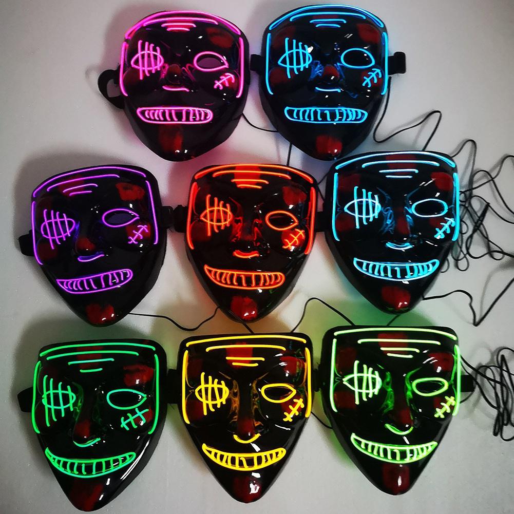 Buy Scary LED Halloween Mask, Light up Mask Cosplay, LED Rave Face Mask