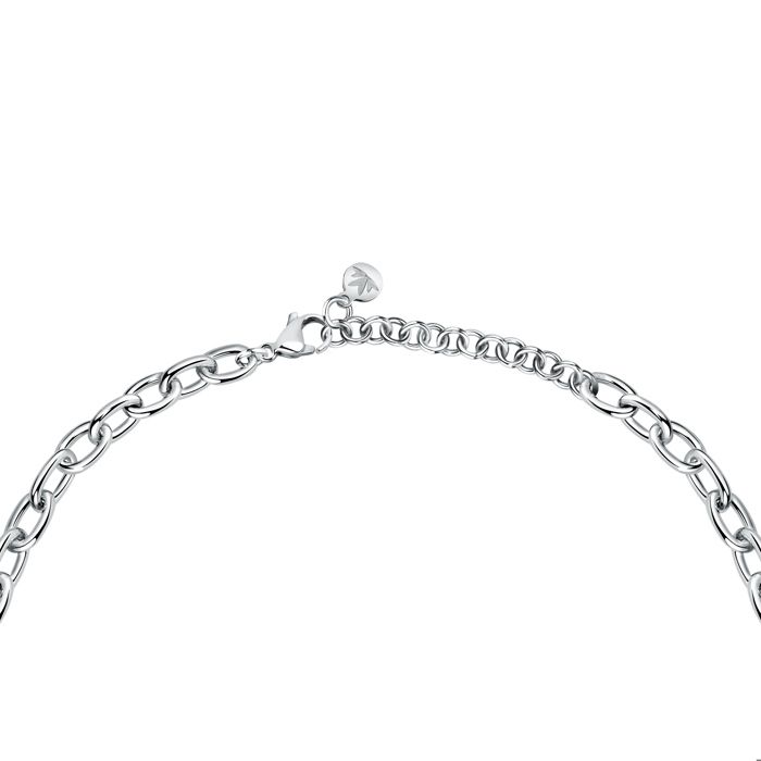 Collier en Acier et pierre - SAUB04