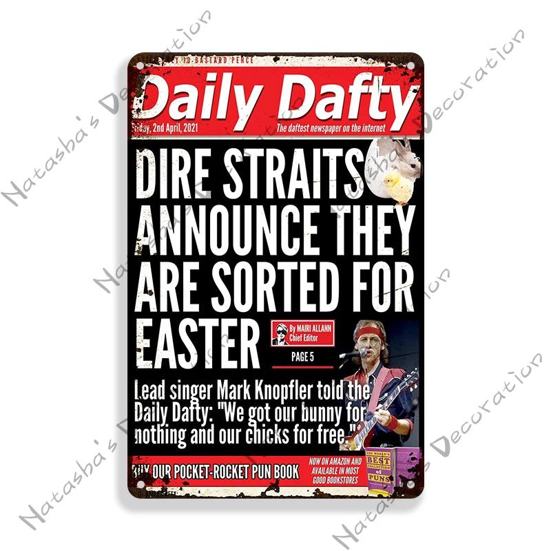 Rock Band Metal Plate DIRE STRAITS Band Decorative Plate Metal Tin Sign Vintage Metal Plaque Bar Club  Signs Wall Decor