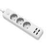 4 USB Port Power Plugs Power Strips Charger 5V 2.4A USB Output 2200W Power with 150cm Cable for Home and Office Use