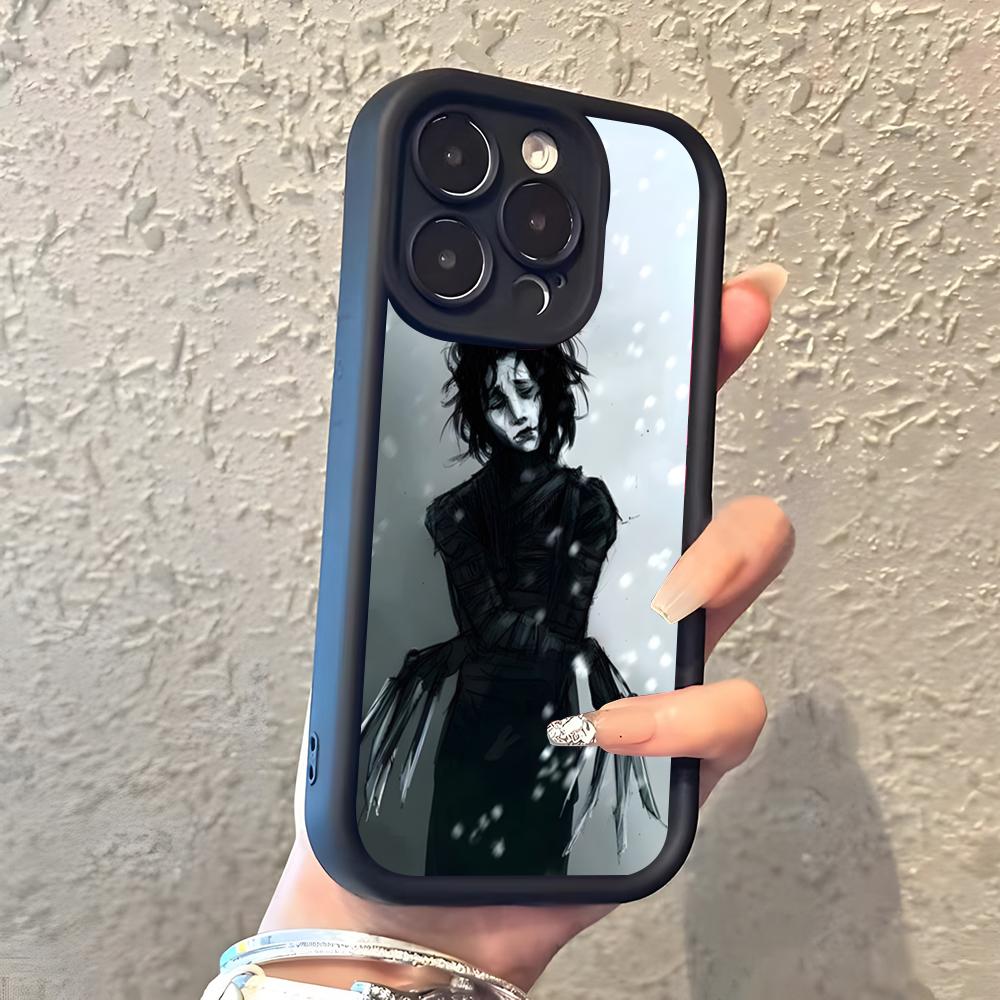 

Retro Edward Scissorhands Phone Case For IPhone 17 Pro Max 16 15 14 Pro Max IPhone 13 Pro Max 11 Plus Silicone Cover iPhone 15 Pro