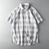 Export Tail Order Cattle Goods Export Half Sleeve Plaid Shirt