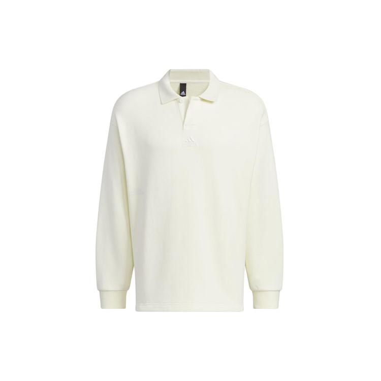 Мужская/Женская хлопковая футболка-поло Adidas Heavy French Terry Бежевый IT3973 M