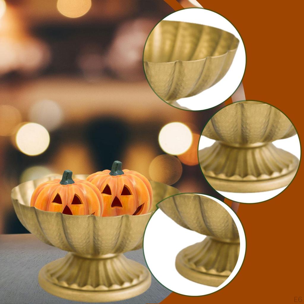 Classic Urn Planter for Home Arrangement Metal Basin Living Room Decor