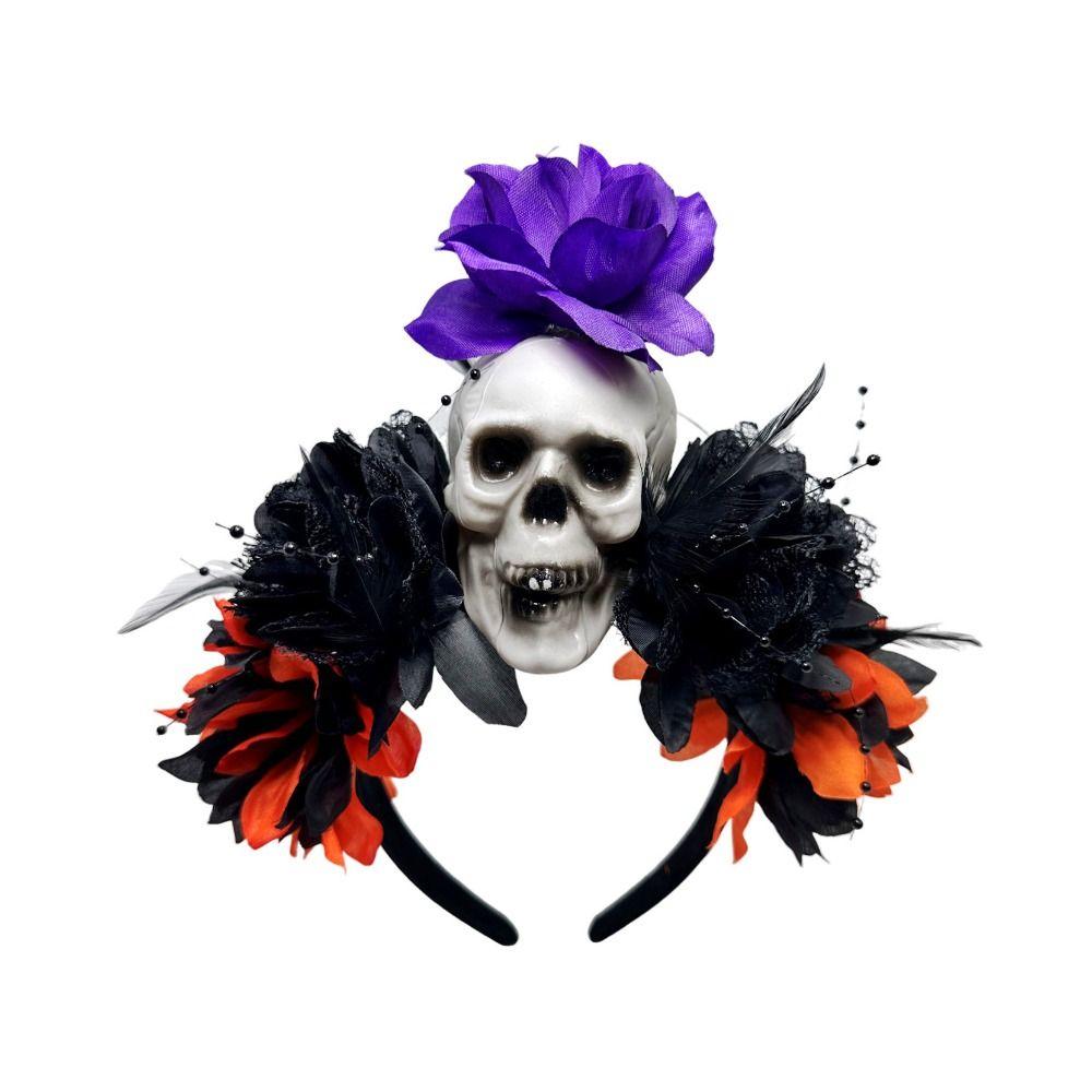Dark Skull Head Headband Halloween Decor Day of The Dead Headband  Girls/Children