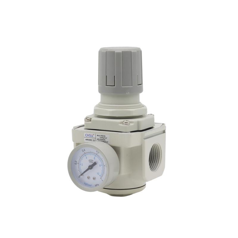 1-Inch SMC-Type Pneumatic Pressure Valve AR5000-06 with Gauge & Bracket.