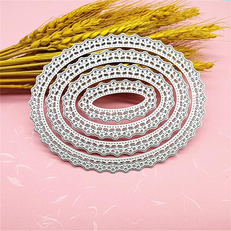 Layered Frame Cutting Dies Set – Rectangle, Square, Circle, Oval, Heart & Star Metal Dies for Card Making, Scrapbooking & Paper Crafts