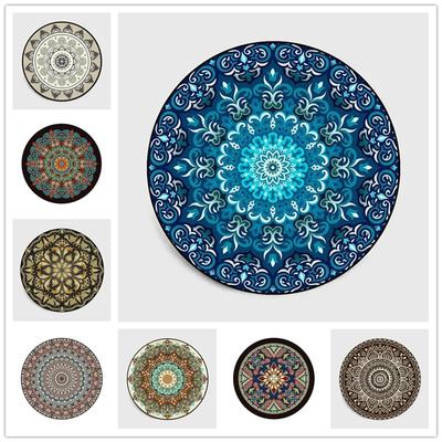 Vintage Round Floor Mat Circle Carpets for Living Room Decoration Bohemia Mandala Large Area Rugs Bedroom Doormats Home Decor