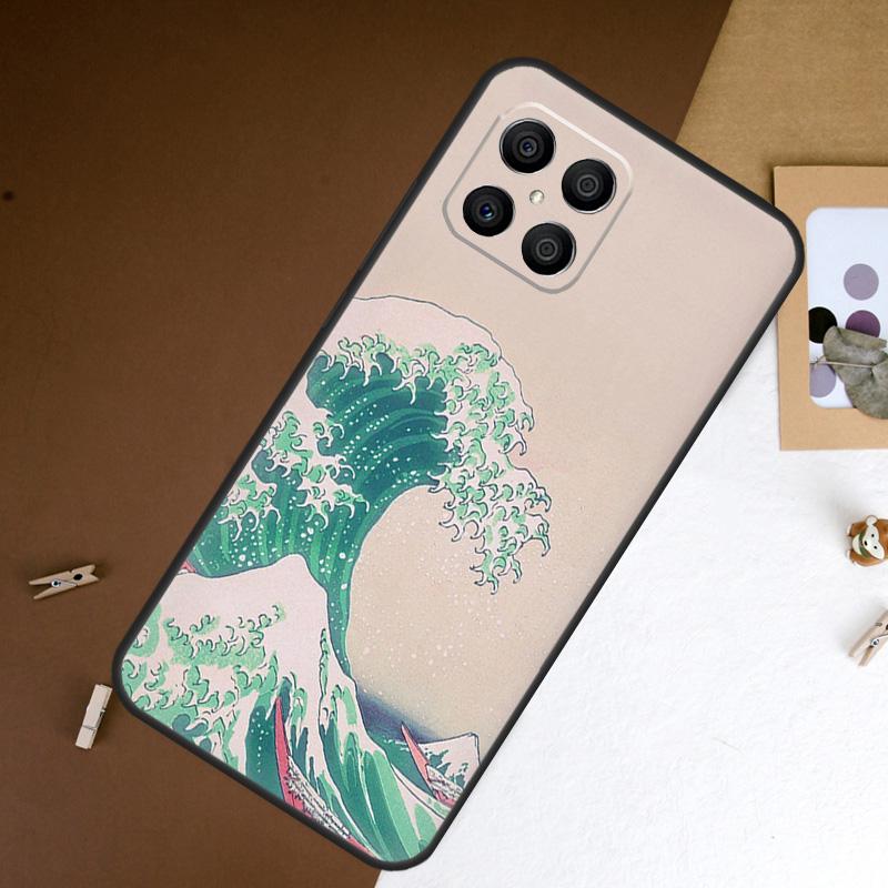 Japanese Great Wave of Kanagawa Case For Honor Magic 5 Lite Magic 6 Pro 50 70 90 X6 X7 X8 X9 8X X7a X6a X8a X9a X9b Cover