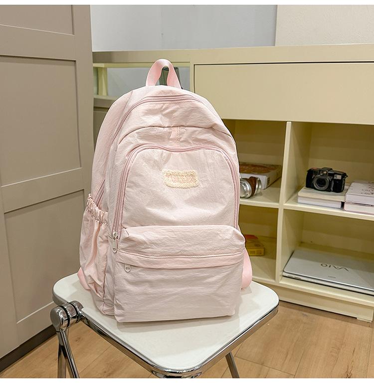 Schoolbag High Value Ins Style Schoolbag Female Junior High School Girl High School College Student Backpack Lightweight Simple Small Fresh Backpack