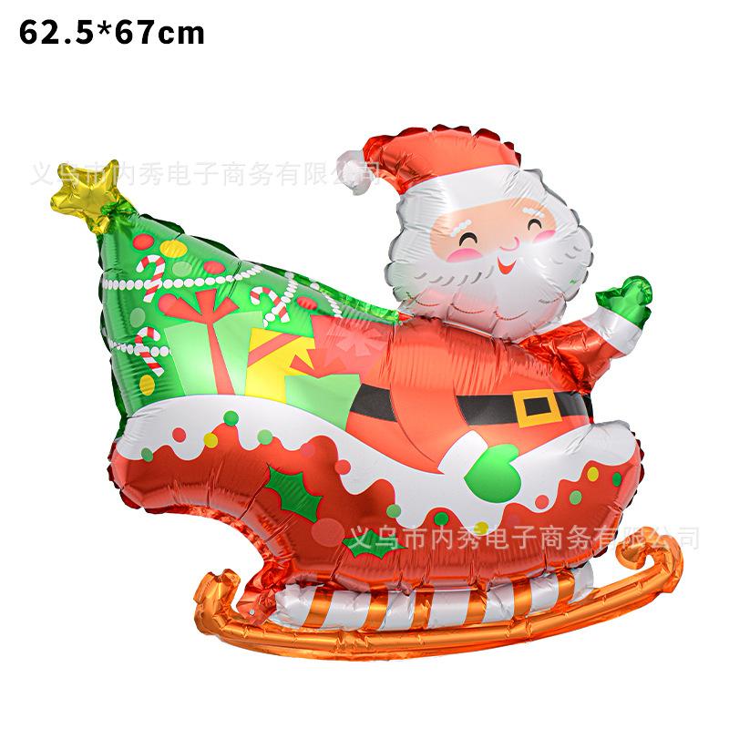 Christmas Balloons Special-Shaped Aluminum Film Balloons Santa Claus Merry Christmas Arrangements Christmas Eve Decorations