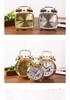 Vintage-style Metal Alarm Clock with Horseshoe Bell Sound, Spring-Wound for Students
