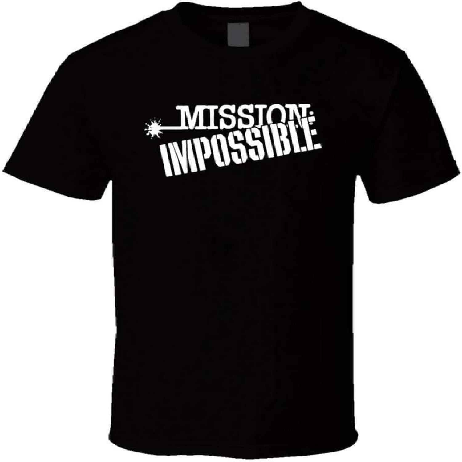 Mission Impossible Retro Tv Show Cool Logo Black Tees S чёрный