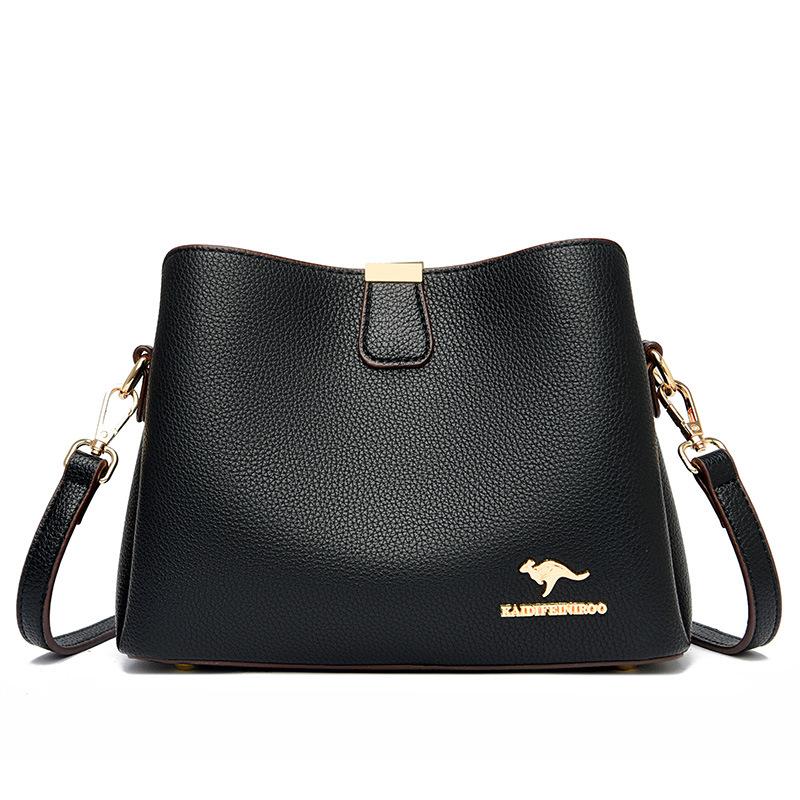 Borsa a tracolla Borsa a spalla da donna Borsa a secchiello da donna multicomparto