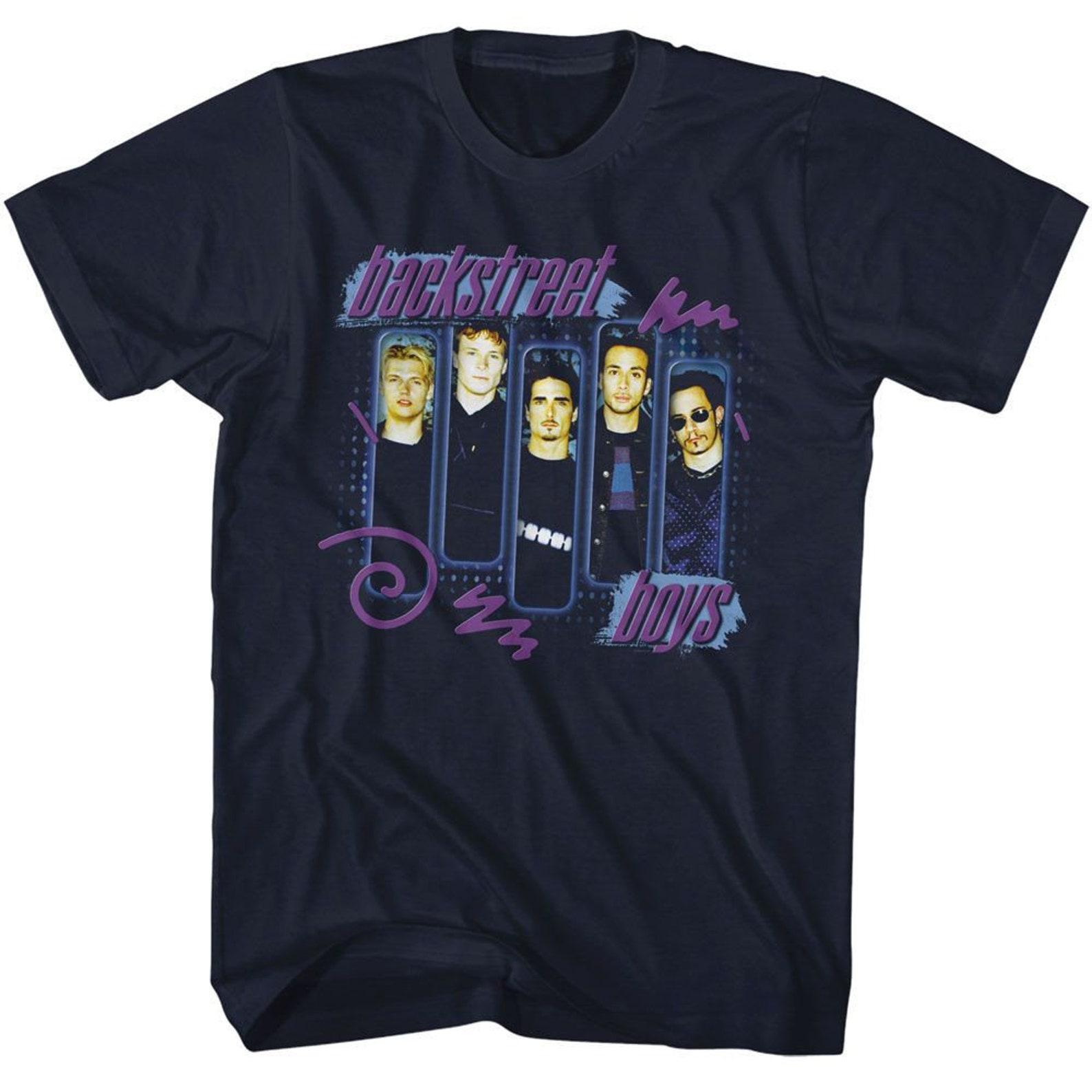 Backstreet Boys Boxes Navy Adult T-Shirt XL