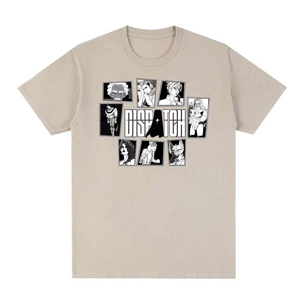 Dispatch Game Manga Style Game Logo Collage Funny Graphic Print Tee Men Women Cotton Comfortable High Quality Soft Oversized Top