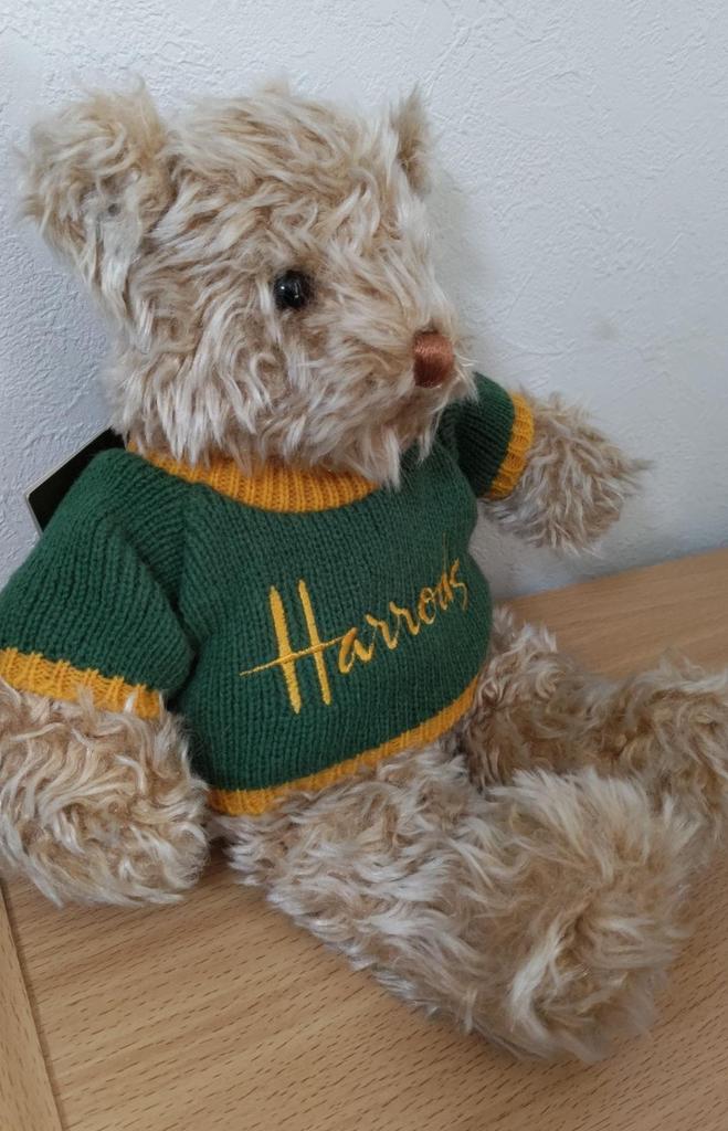 [USED] Harrods Teddy Bear Green Sweater