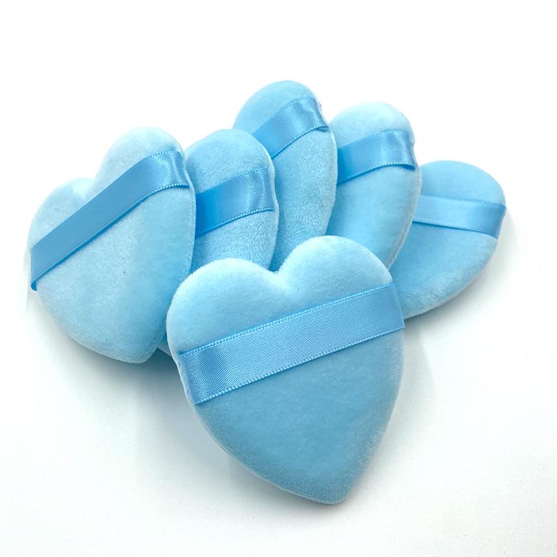 3pcs Soft Velvet Makeup Sponge Heart Shape Powder Puff Face Mini Makeup Foundation Eyesshadow Cosmetic Puffs Makeup Puff Tools