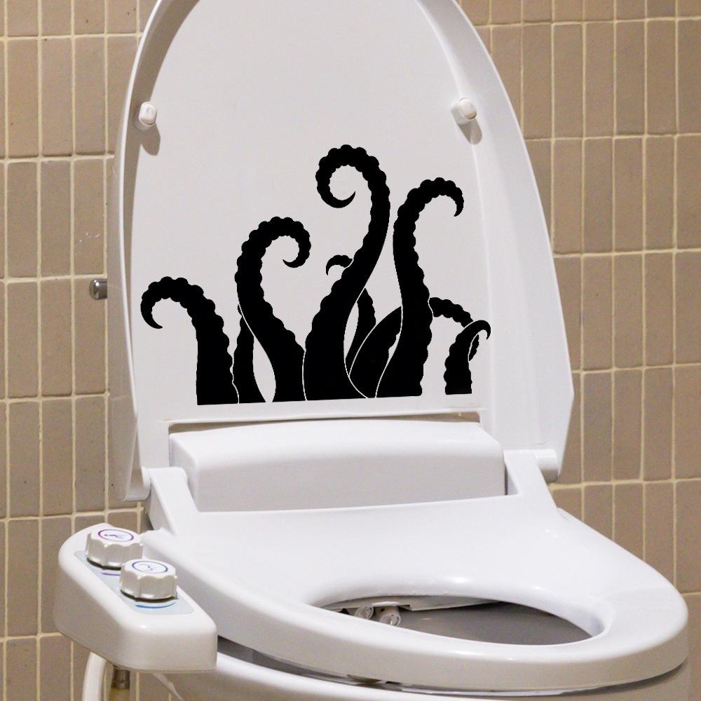 Creative Octopus Tentacle Bathroom Toilet Wall Sticker Self Adhesive Home Decor