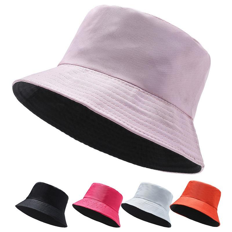 New spring and summer small fresh basin hat tide solid color bucket hat men's and women's outdoor travel visor tide version hat