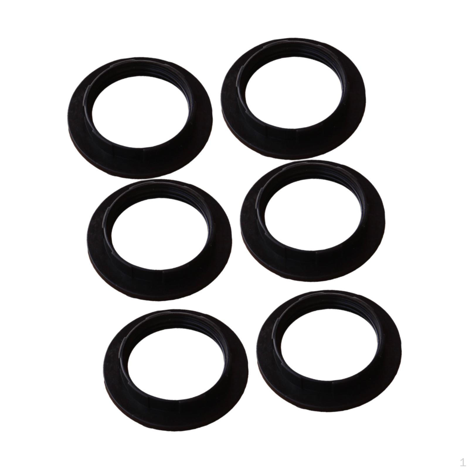 

6 шт. E26 Внешние кольца абажур универсальный адаптер гнездо светильник аксессуары чёрный