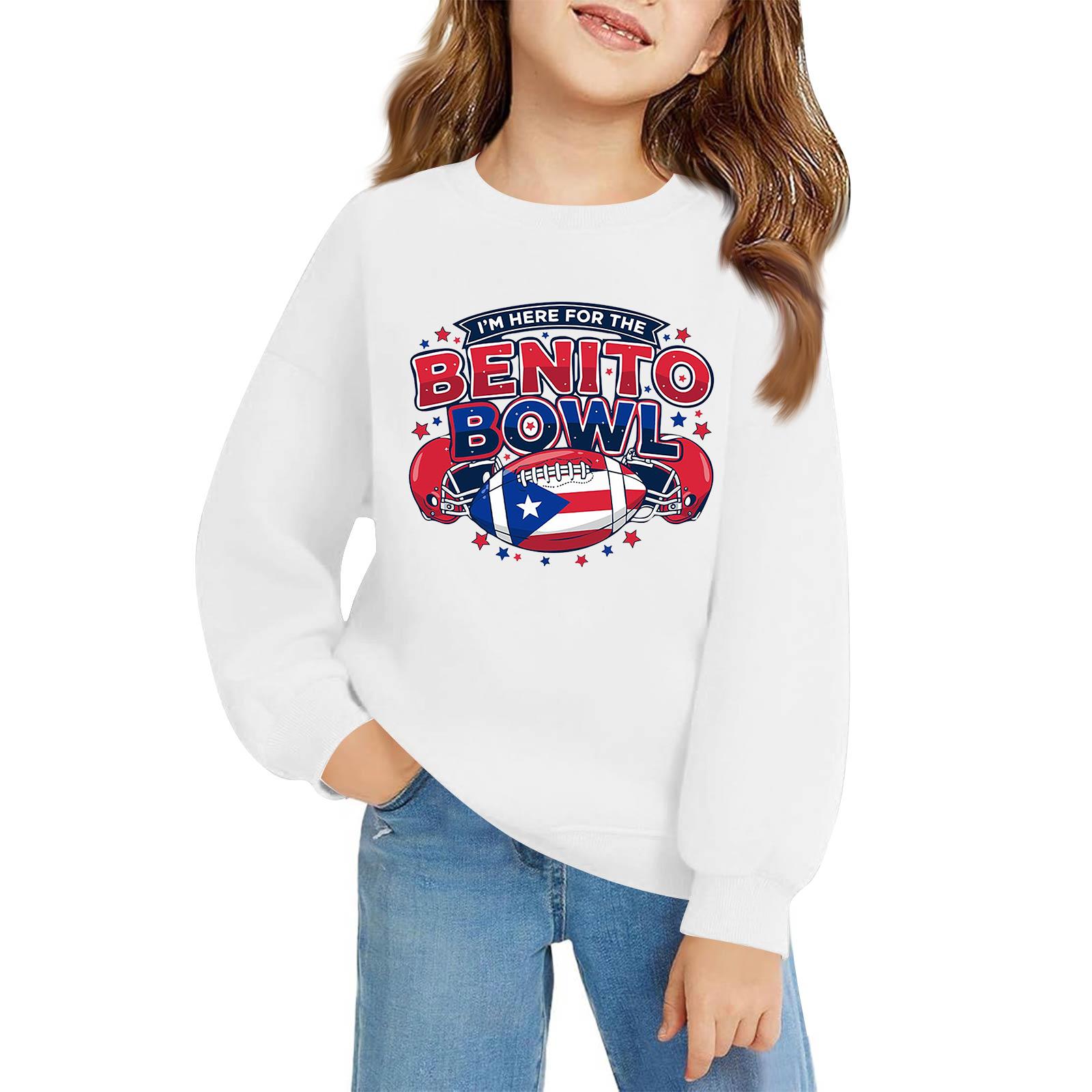 

Printed Casual Long Sleeve Hoodies For Boys And Girls 160 білий