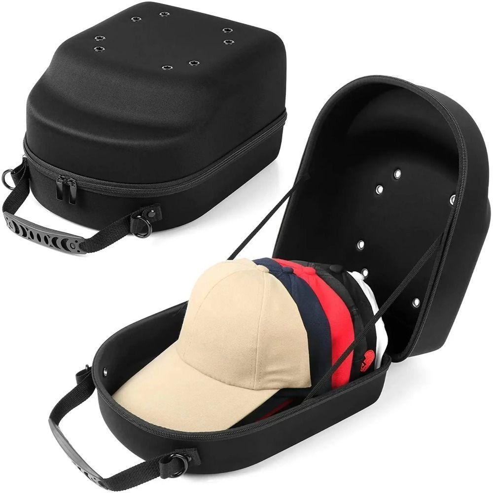Solid Color Cap Storage Carrier Box Protective Hat Carrying Handbag Baseball Cap Case  Unisex