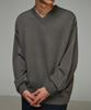 SIGNATURE V-Neck Relaxed Knit [Charcoal]
