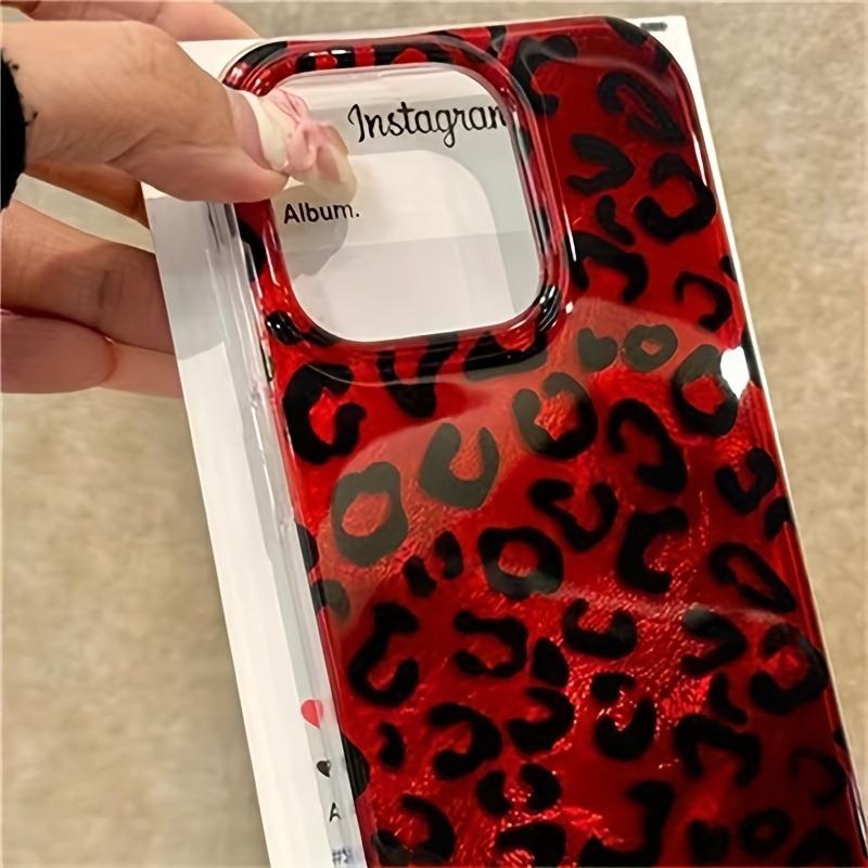 For iPhone 17 16 15 14 13 12 11 Pro Max Case Vortex Print IND Vintage Wine Red Leopard Print Cover For iPhone XS XR 7 8 Plus 16e