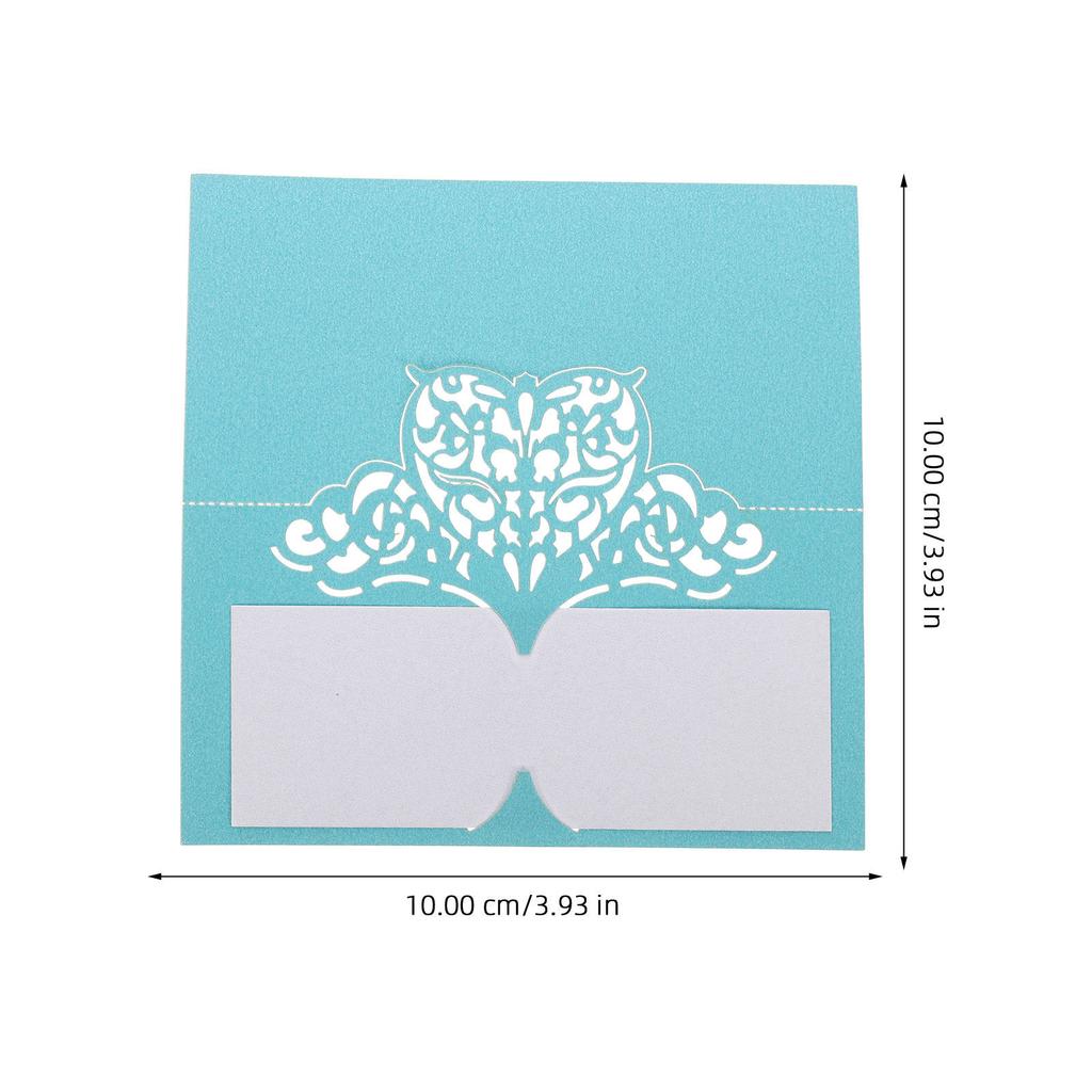 50Pcs Love Heart Hollow Out Paper Place Cards Vintage Rustic Wedding Seat Name Cards Table Name Card for Banquet Party Cafe