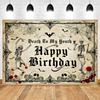 Halloween Photography Background Cloth Ghost Moon Pumpkin Lantern Horror Party Children's Birthday Decoration Hanging Cloth
