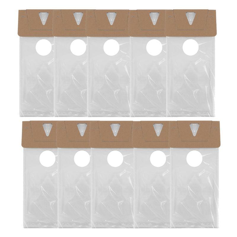 

AEE2-500 Pack Door Hanger Bags 6Inch X 12Inch, Clear Door Hanger Bags Protects Flyers, Brochures, Notices, Printed Materials