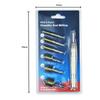 Titanium-Plated Hex Shank 5-Flute Countersink Set: 6-19mm Woodworking Chamfering Tool, 6pcs